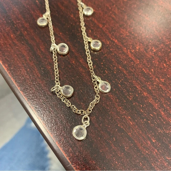 Avon long necklace with small clear crystals 44” long could double it up - Picture 3 of 3